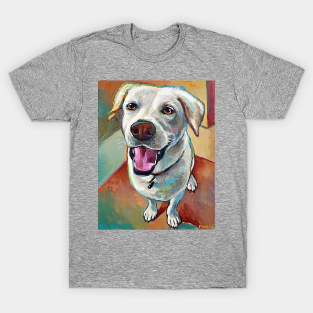 Mesa the Blond Labrador by Robert Phelps T-Shirt by RobertPhelpsArt